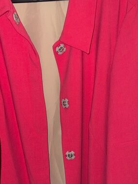 Coldwater Creek Coral-Red Button Front Jacket